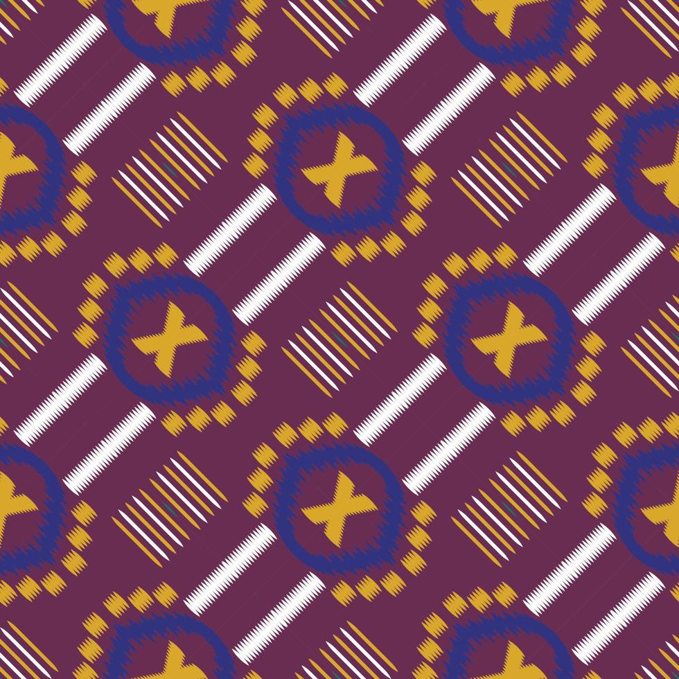 étnico ikat rayas batik textil patrón sin costuras diseño vectorial digital para imprimir saree kurti borneo borde de tela símbolos de pincel muestras ropa de fiesta vector