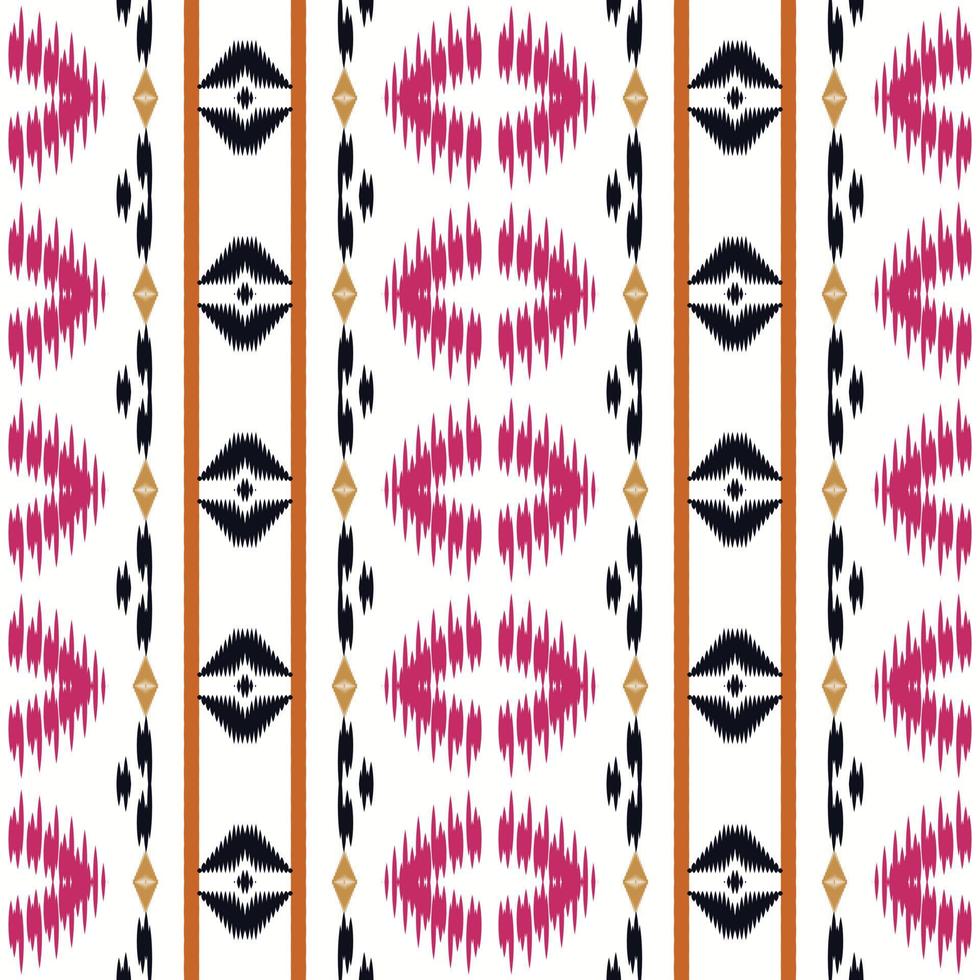 motivo ikat triángulo batik textil patrón sin costuras diseño vectorial digital para imprimir saree kurti borde de tela símbolos de pincel muestras diseñador vector