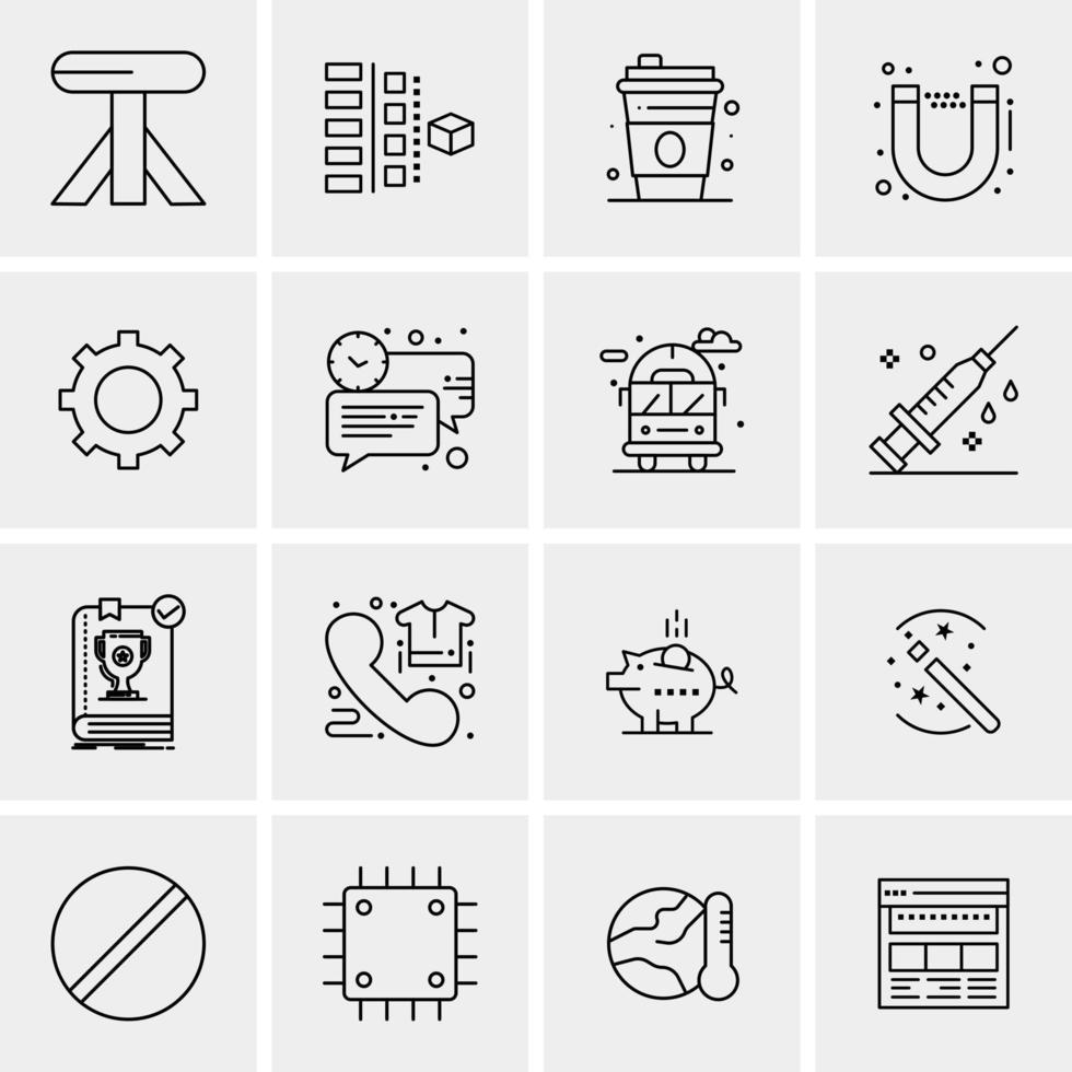 16 Universal Business Icons Vector Creative Icon Illustration to use in web and Mobile Related project