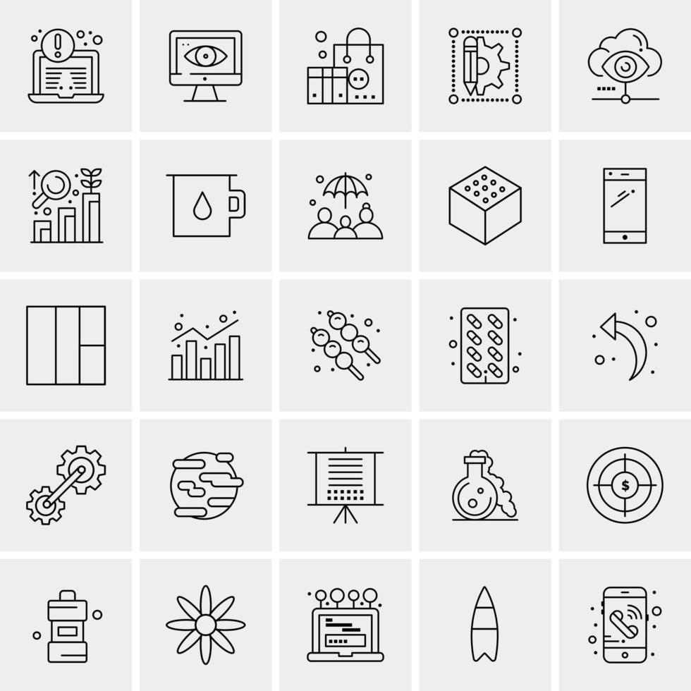 25 Universal Business Icons Vector Creative Icon Illustration to use in web and Mobile Related project