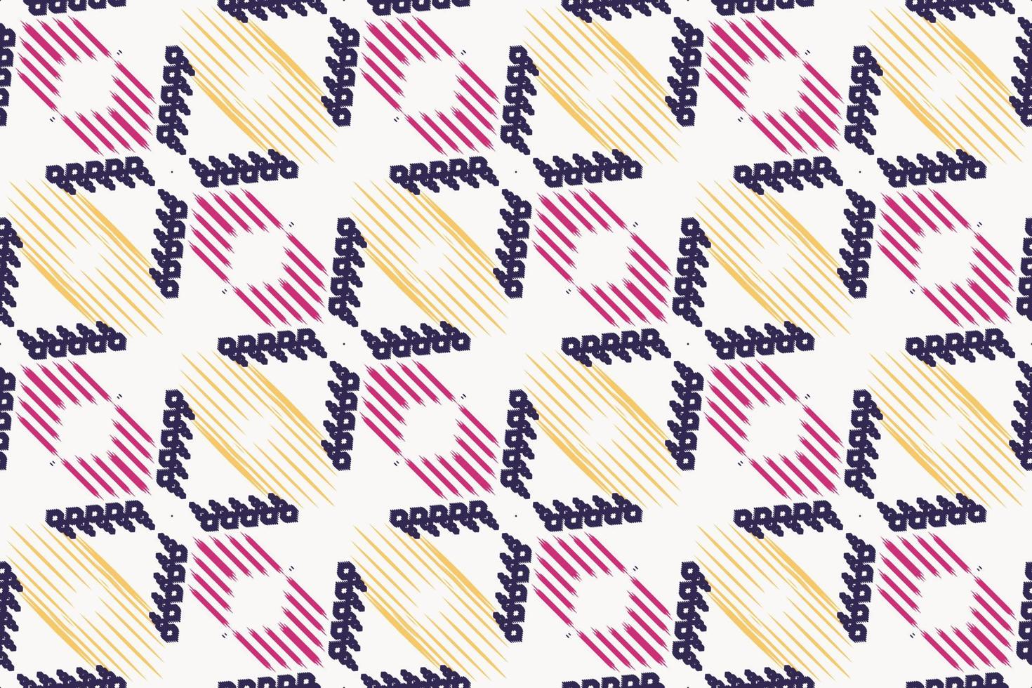 Ikat flower batik textile seamless pattern digital vector design for Print saree Kurti Borneo Fabric border brush symbols swatches cotton
