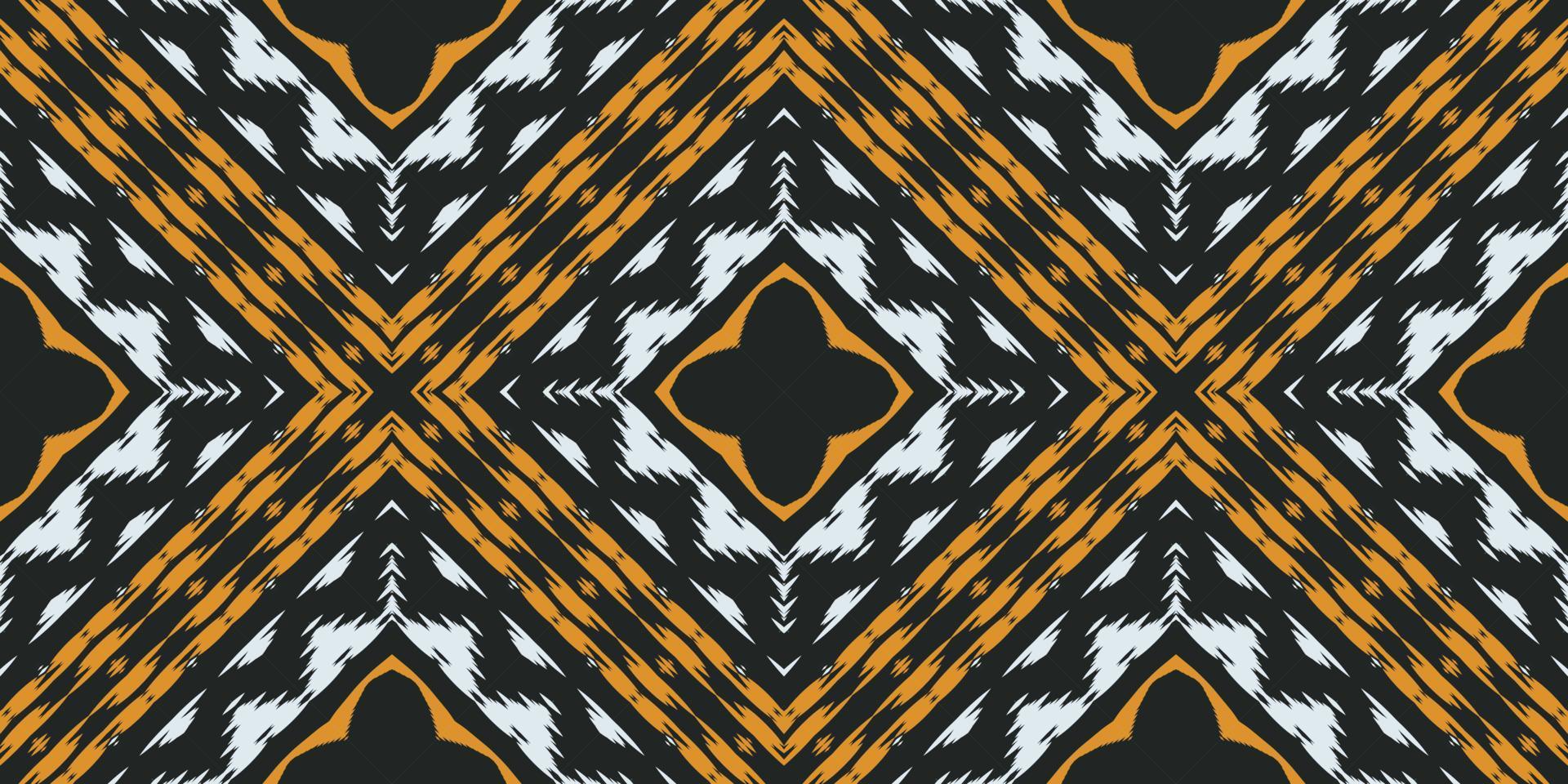 motivo africano ikat batik textil patrón sin costuras diseño vectorial digital para imprimir sari kurti borde de tela símbolos de pincel muestras diseñador vector