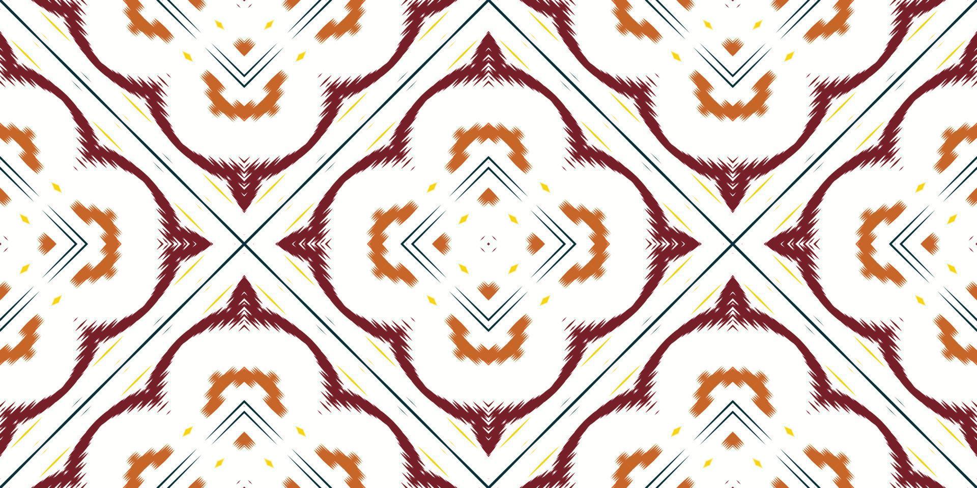 Ikat diamond tribal cross Seamless Pattern. Ethnic Geometric Batik Ikkat Digital vector textile Design for Prints Fabric saree Mughal brush symbol Swaths texture Kurti Kurtis Kurtas