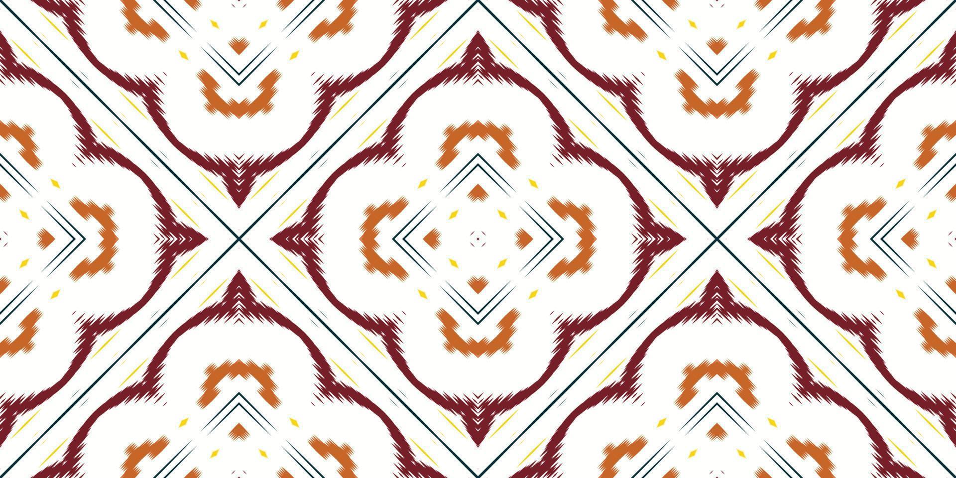 Ikat diamond tribal cross Seamless Pattern. Ethnic Geometric Batik Ikkat Digital vector textile Design for Prints Fabric saree Mughal brush symbol Swaths texture Kurti Kurtis Kurtas