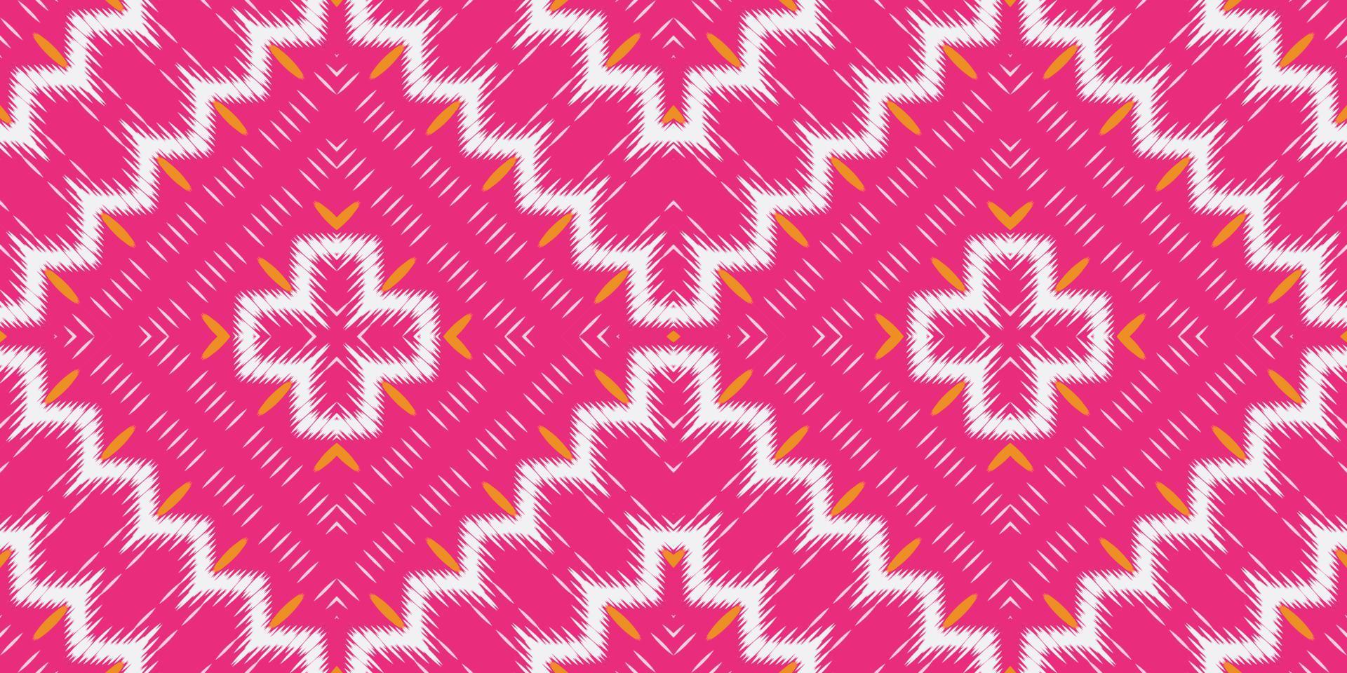 Batik Textile ikat triangle seamless pattern digital vector design for Print saree Kurti Borneo Fabric border brush symbols swatches cotton