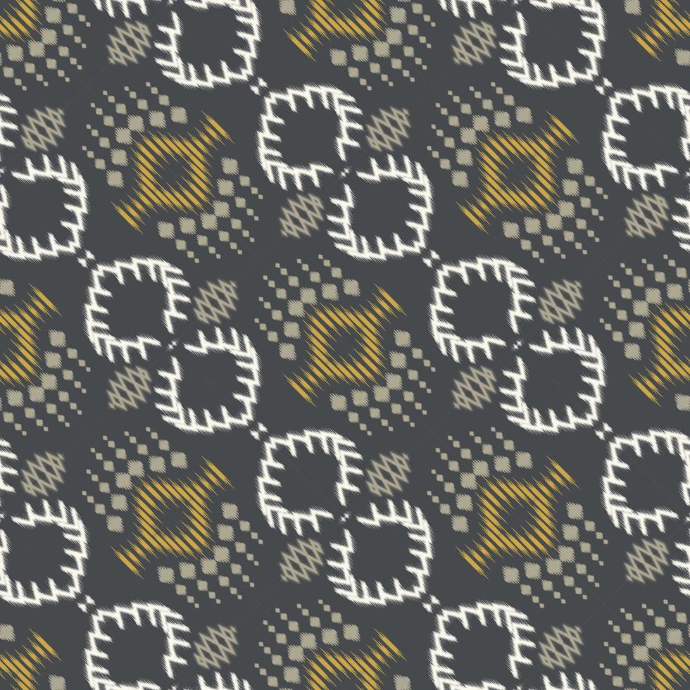 Ethnic ikat vector batik textile seamless pattern digital vector design for Print saree Kurti Borneo Fabric border brush symbols swatches cotton