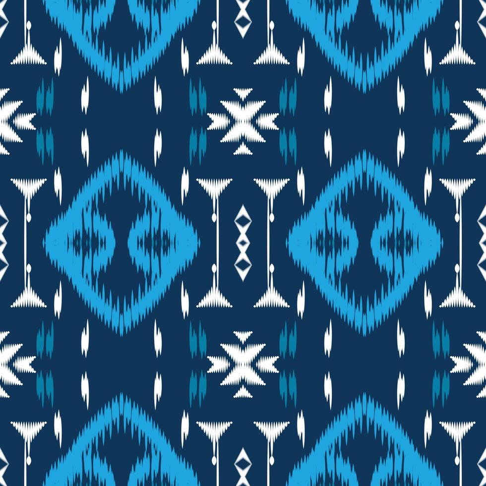 Ikat flowers tribal chevron Seamless Pattern. Ethnic Geometric Ikkat Batik Digital vector textile Design for Prints Fabric saree Mughal brush symbol Swaths texture Kurti Kurtis Kurtas