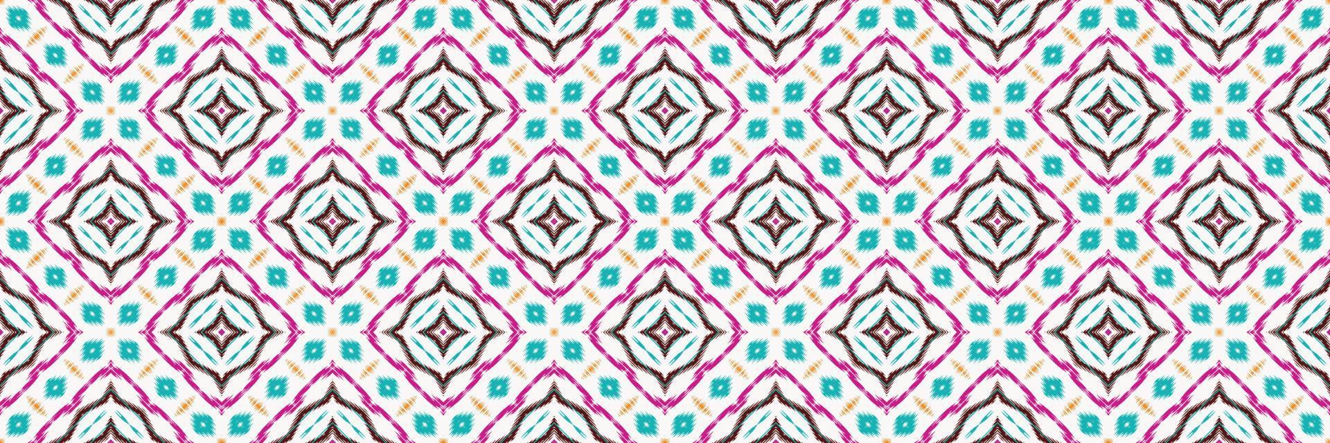 Ikat fabric tribal cross Seamless Pattern. Ethnic Geometric Ikkat Batik Digital vector textile Design for Prints Fabric saree Mughal brush symbol Swaths texture Kurti Kurtis Kurtas