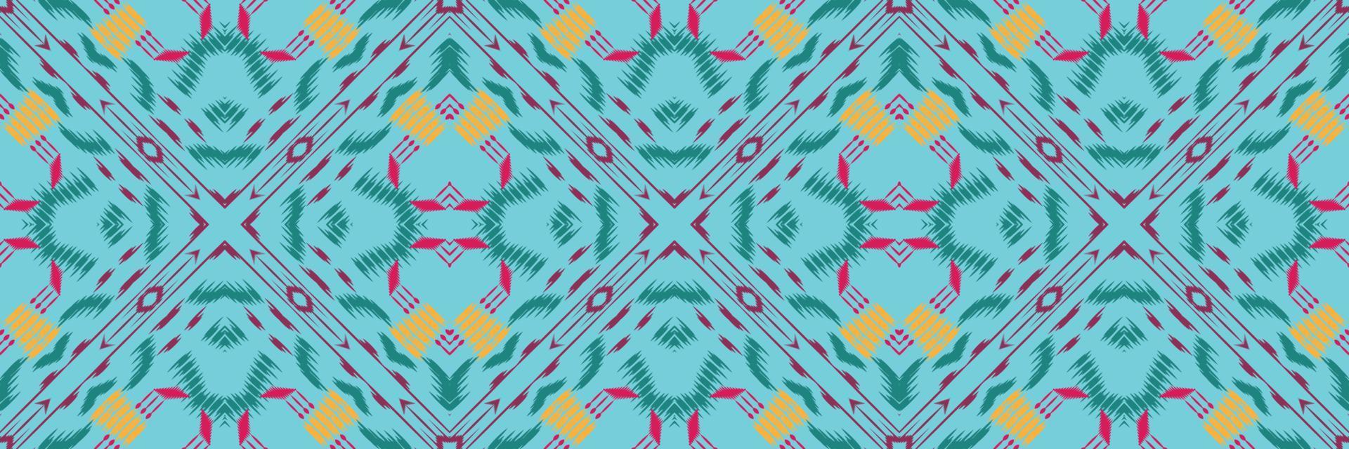 Ikat triangle batik textile seamless pattern digital vector design for Print saree Kurti Borneo Fabric border brush symbols swatches stylish