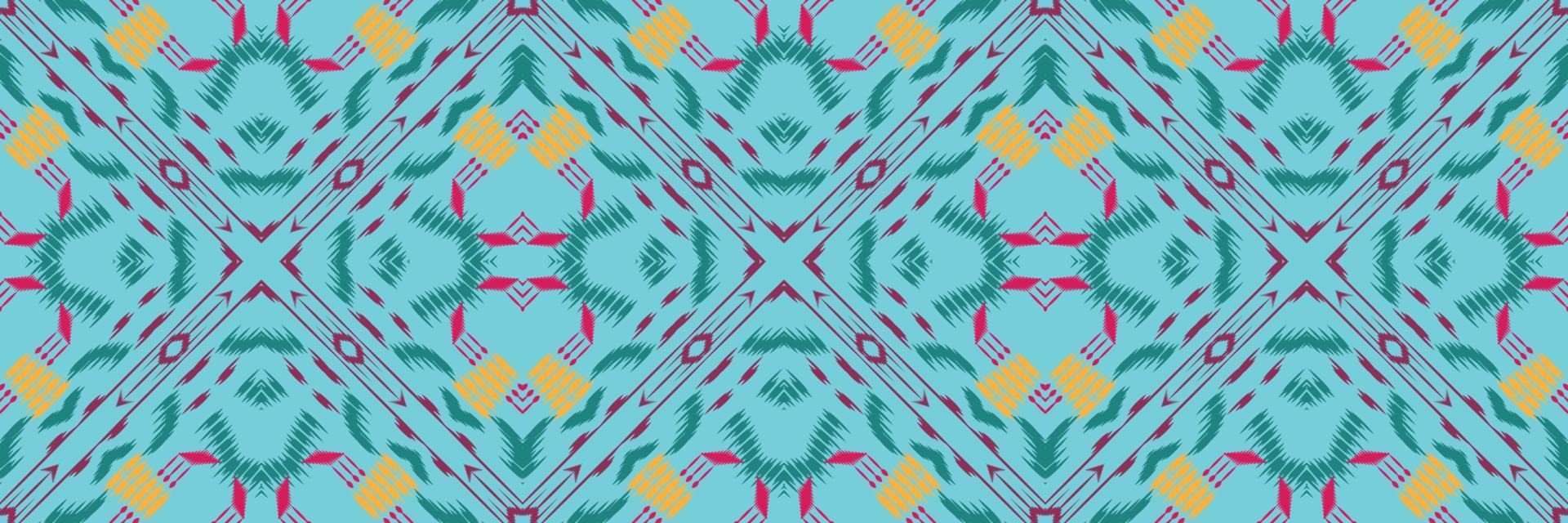 Ikat triangle batik textile seamless pattern digital vector design for Print saree Kurti Borneo Fabric border brush symbols swatches stylish