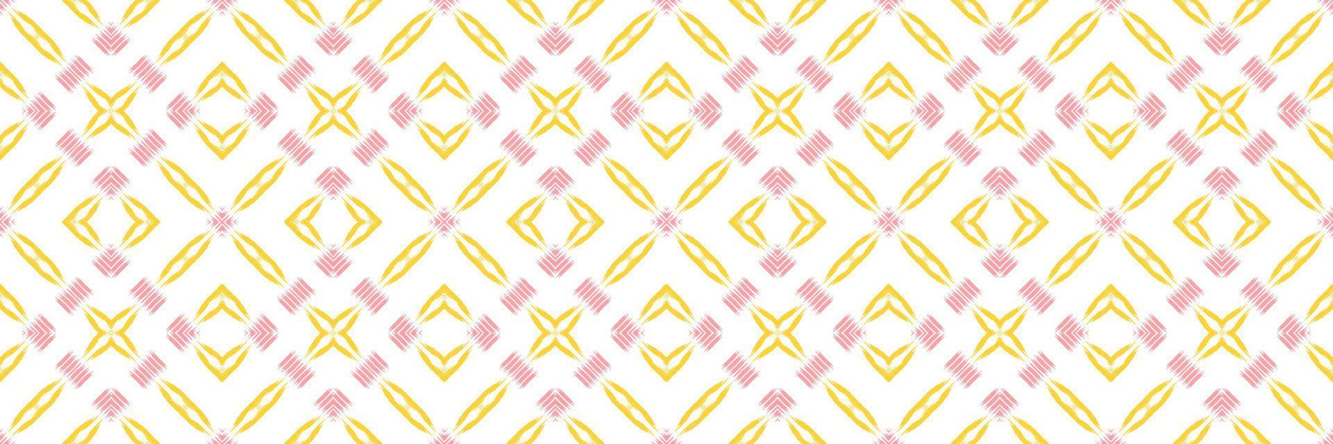 Batik Textile Ikkat or ikat triangle seamless pattern digital vector design for Print saree Kurti Borneo Fabric border brush symbols swatches party wear