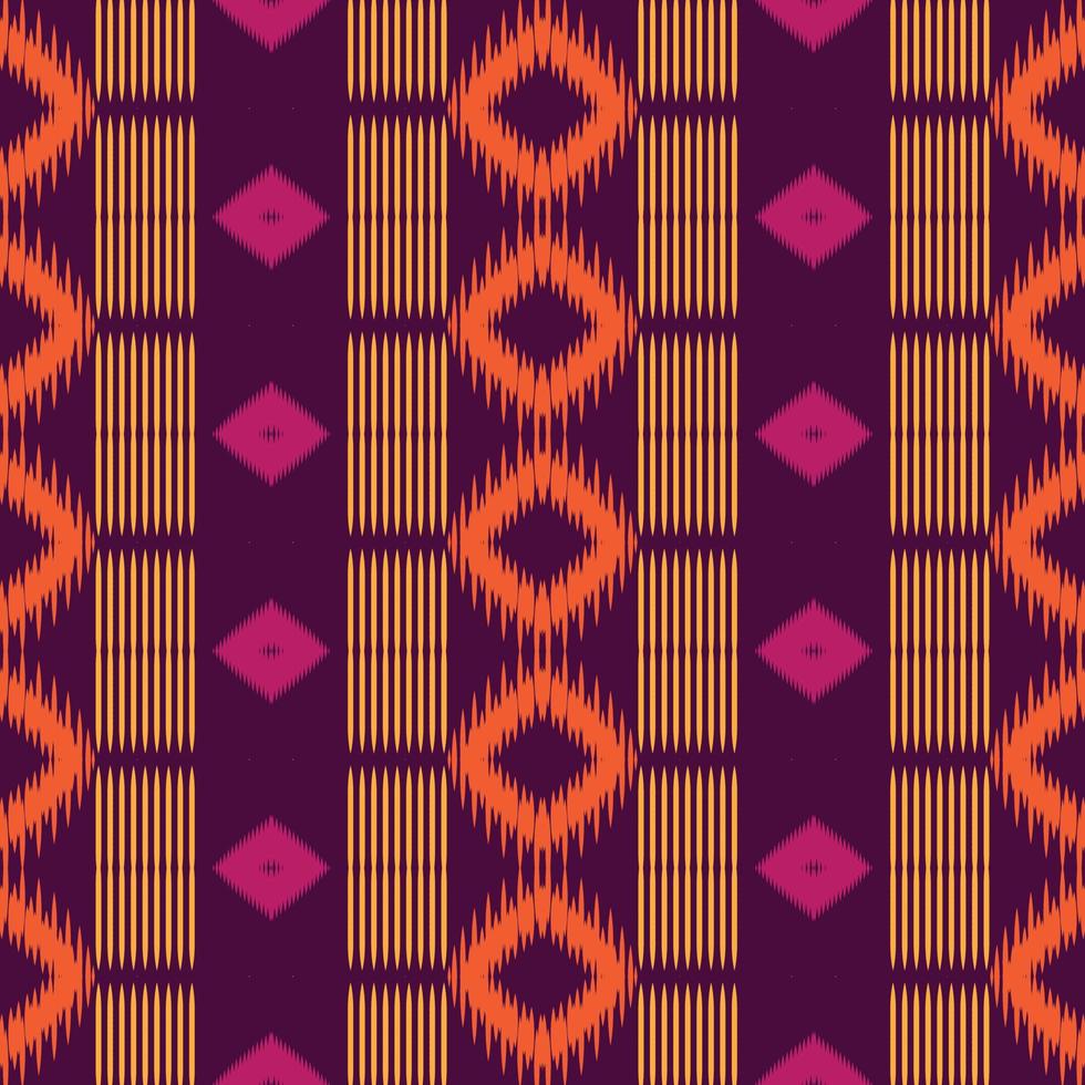 Batik Textile Ethnic ikat flower seamless pattern digital vector design for Print saree Kurti Borneo Fabric border brush symbols swatches stylish