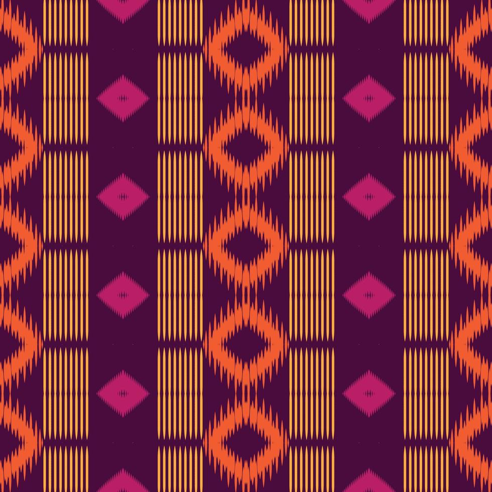 Batik Textile Ethnic ikat flower seamless pattern digital vector design for Print saree Kurti Borneo Fabric border brush symbols swatches stylish