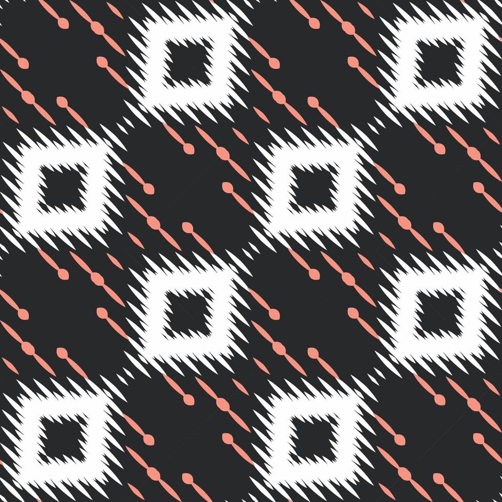 Ikat diamond tribal chevron Seamless Pattern. Ethnic Geometric Ikkat Batik Digital vector textile Design for Prints Fabric saree Mughal brush symbol Swaths texture Kurti Kurtis Kurtas