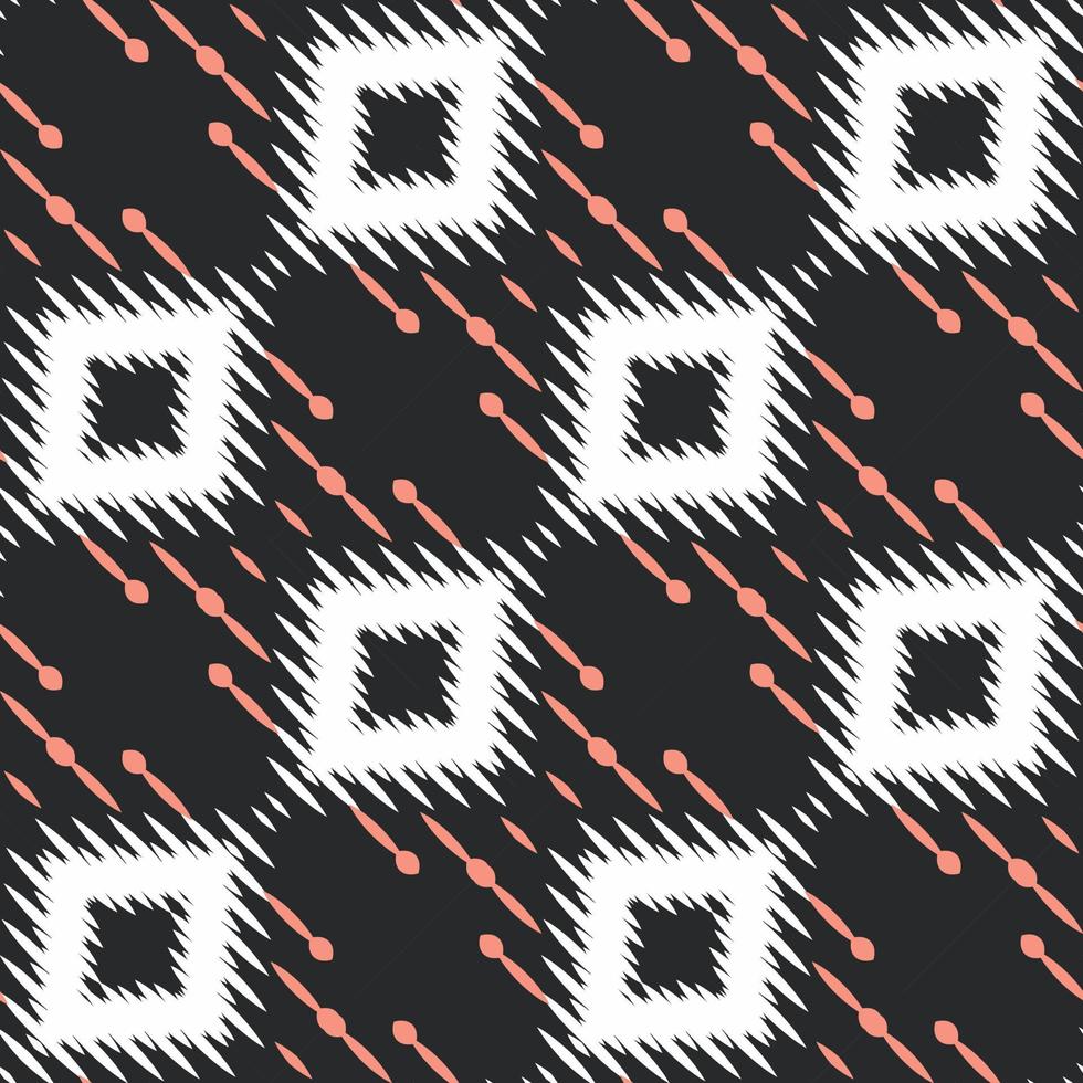 Ikat diamond tribal chevron Seamless Pattern. Ethnic Geometric Ikkat Batik Digital vector textile Design for Prints Fabric saree Mughal brush symbol Swaths texture Kurti Kurtis Kurtas