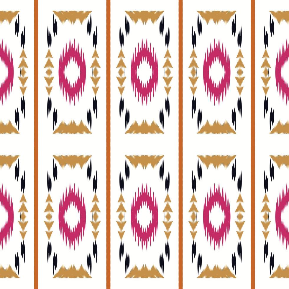 Motif ikat flowers seamless pattern digital vector design for Print saree Kurti Borneo Fabric border brush symbols swatches designer