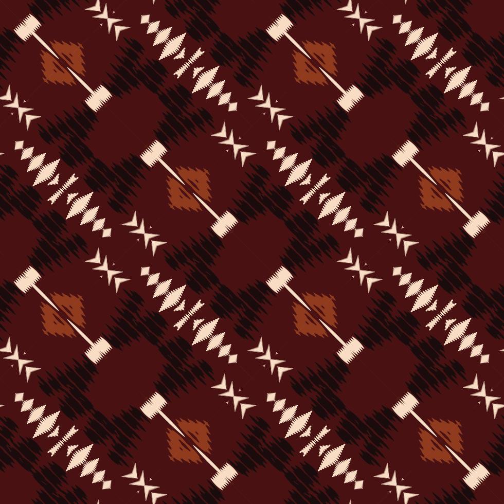 tela batik textil ikat patrón sin costuras diseño vectorial digital para impresión saree kurti borde de tela símbolos de pincel diseñador de muestras vector