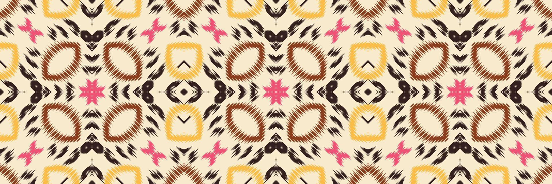 Batik Textile Ethnic ikat stripe seamless pattern digital vector design for Print saree Kurti Borneo Fabric border brush symbols swatches party wear