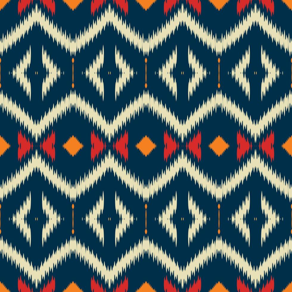 Ikat vector tribal art Seamless Pattern. Ethnic Geometric Batik Ikkat Digital vector textile Design for Prints Fabric saree Mughal brush symbol Swaths texture Kurti Kurtis Kurtas