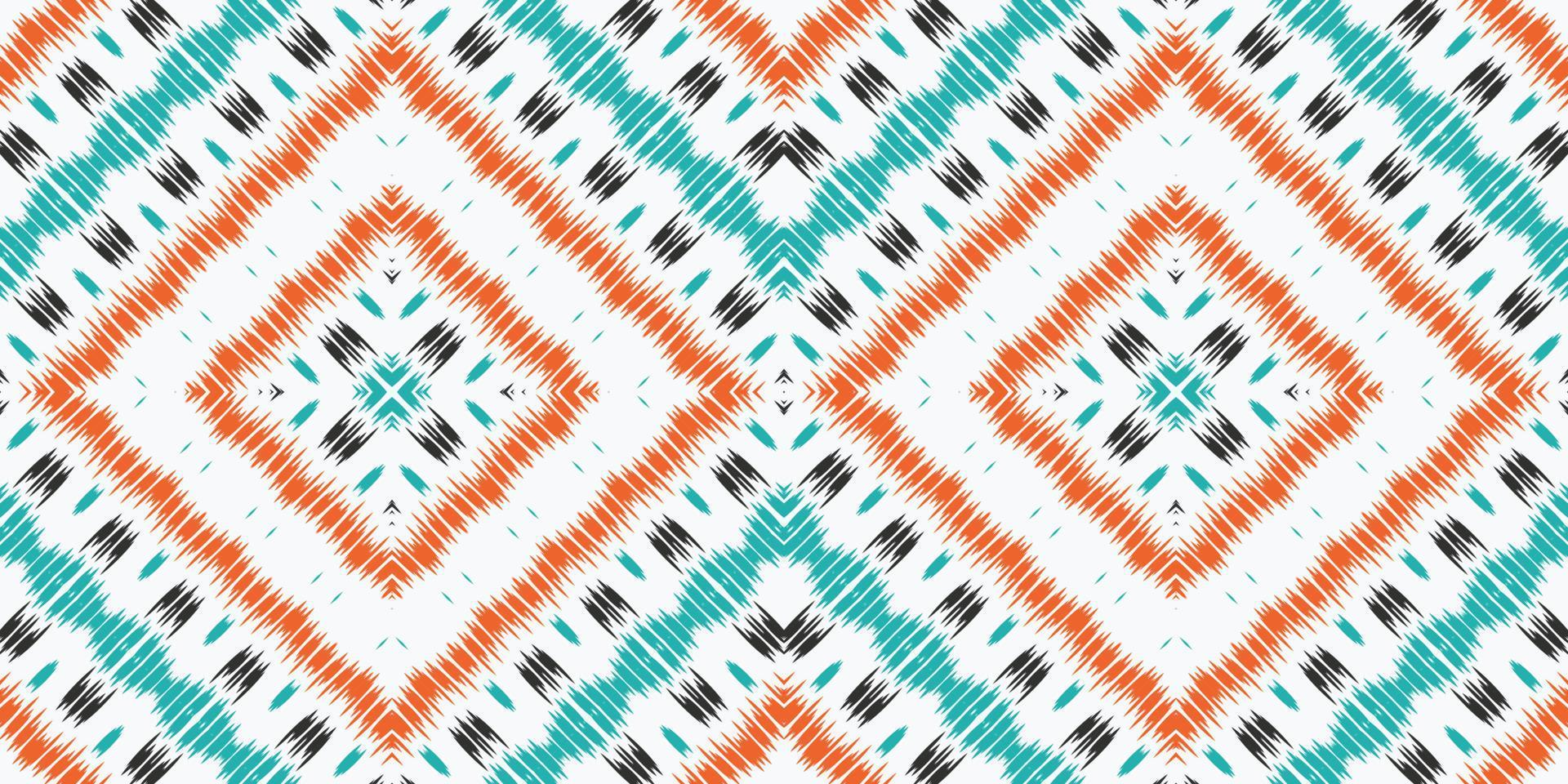 Batik Textile ikat triangle seamless pattern digital vector design for Print saree Kurti Borneo Fabric border brush symbols swatches designer