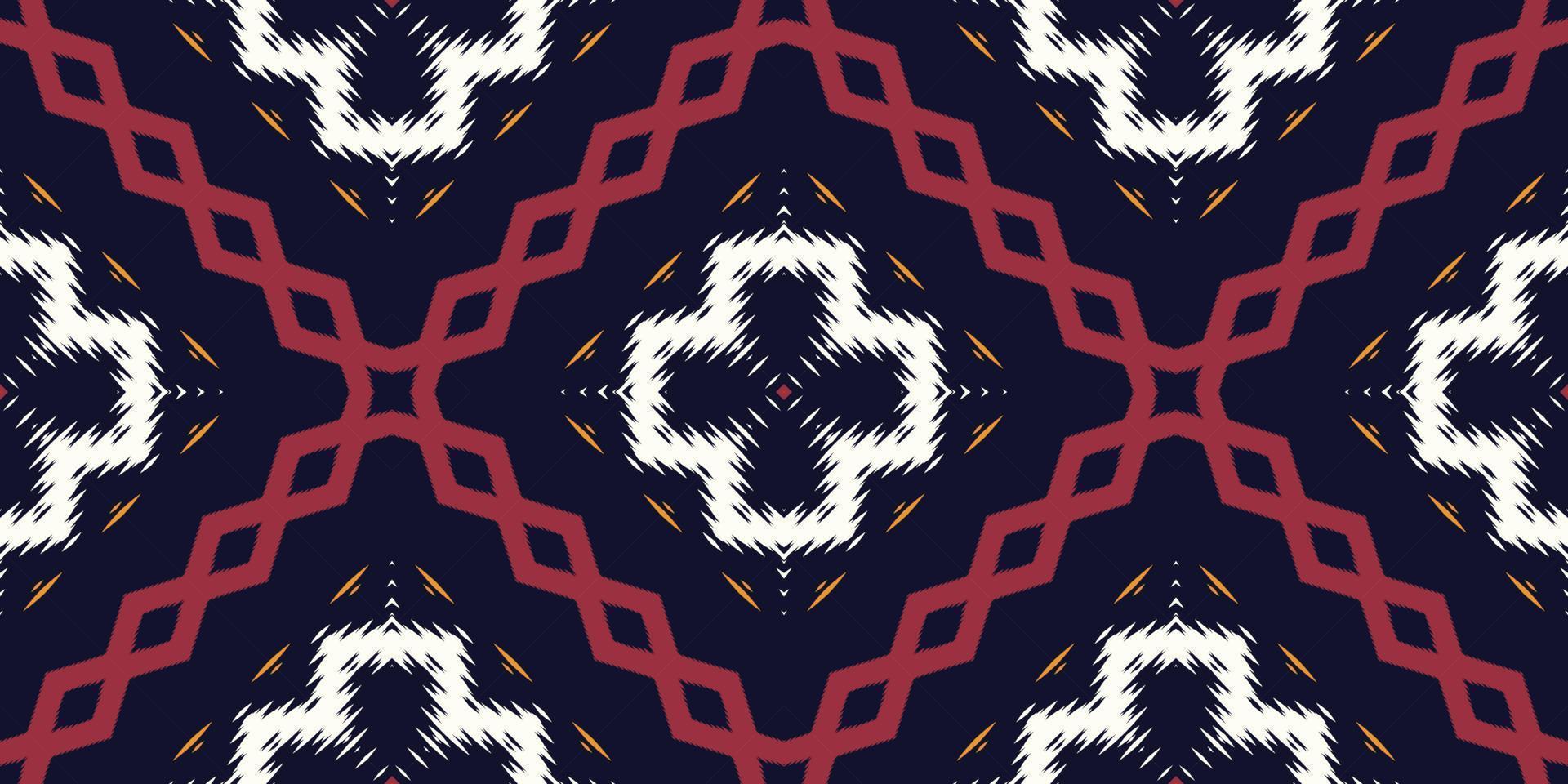 Ikat vector batik textile seamless pattern digital vector design for Print saree Kurti Borneo Fabric border brush symbols swatches designer