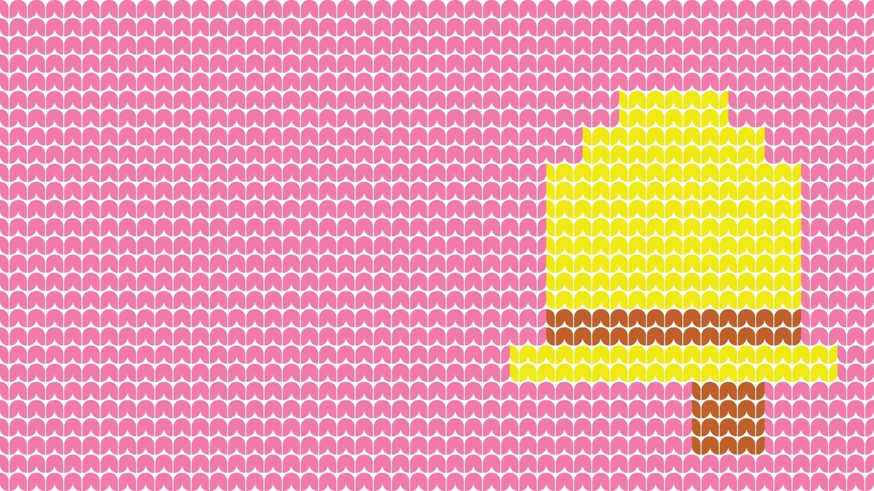 Knitting Yellow Hat Seamless Pattern border on Pink Background, Knitting  Ethnic Pattern Border Merry Christmas and happy winter days vector poste