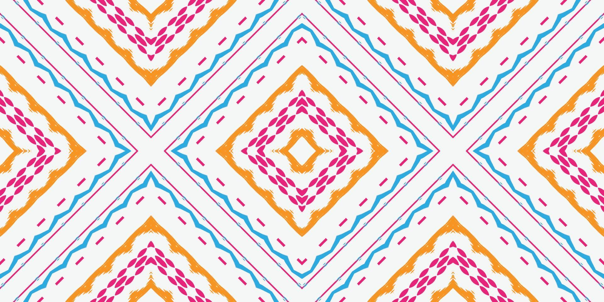 Ikkat or ikat prints batik textile seamless pattern digital vector design for Print saree Kurti Borneo Fabric border brush symbols swatches designer