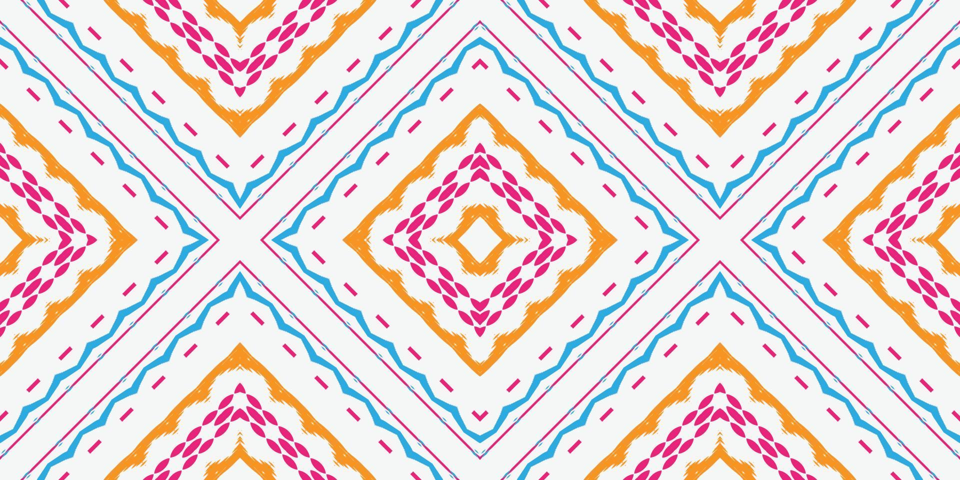 Ikkat or ikat prints batik textile seamless pattern digital vector design for Print saree Kurti Borneo Fabric border brush symbols swatches designer