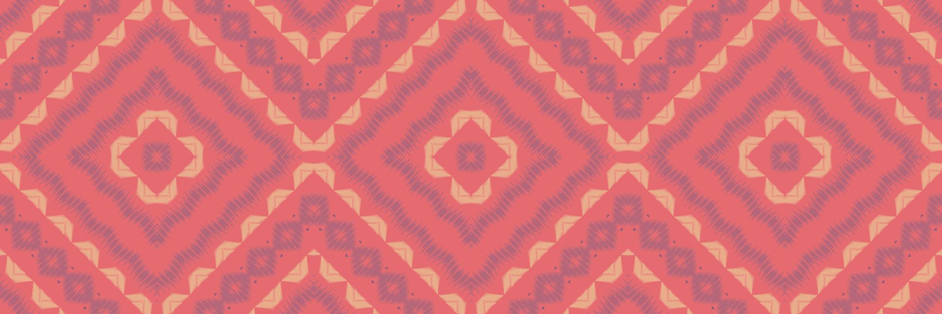 batik textil ikat triángulo patrón sin costuras diseño vectorial digital para imprimir saree kurti borneo borde de tela símbolos de pincel muestras ropa de fiesta vector