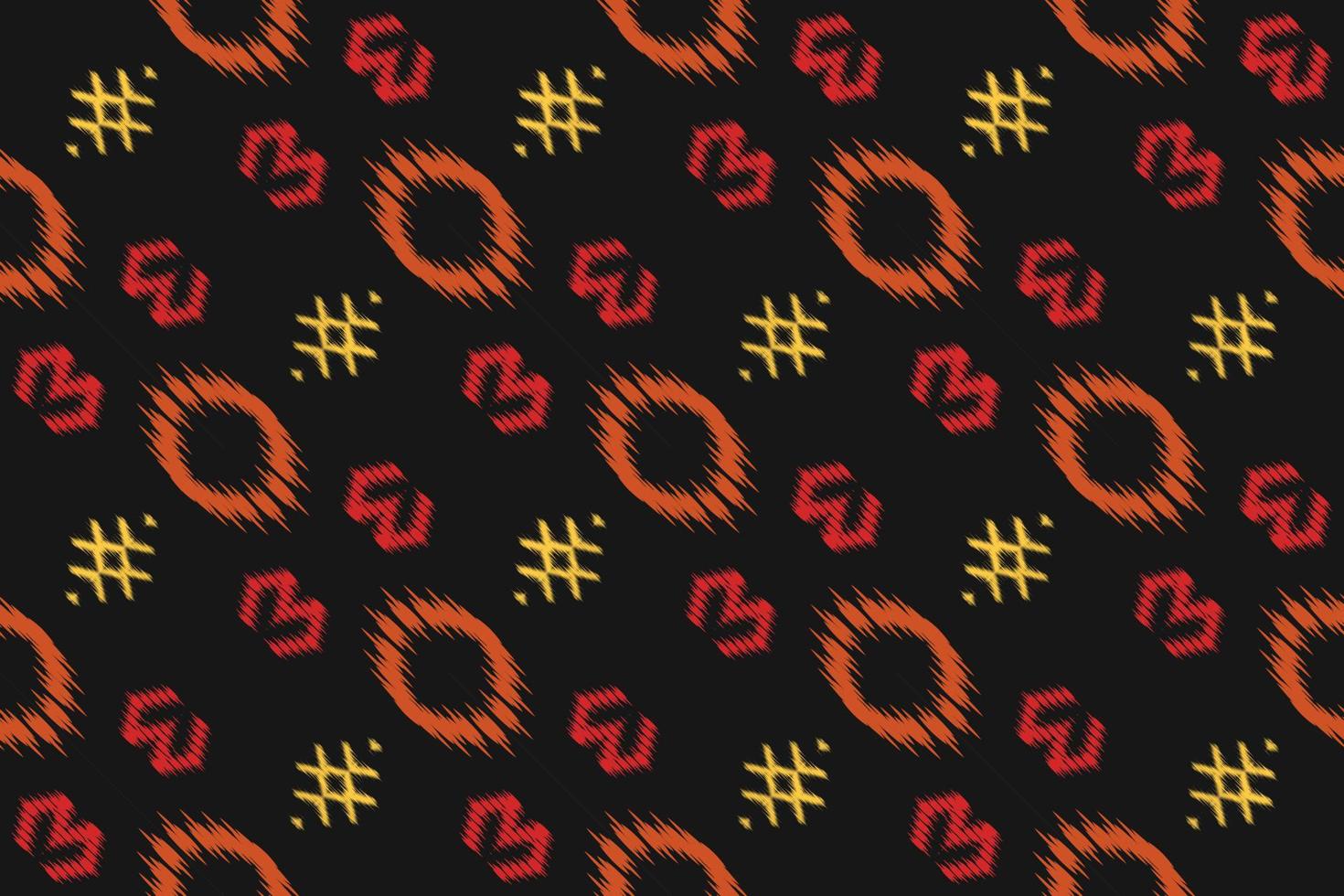 Batik Textile Ethnic ikat triangle seamless pattern digital vector design for Print saree Kurti Borneo Fabric border brush symbols swatches party wear