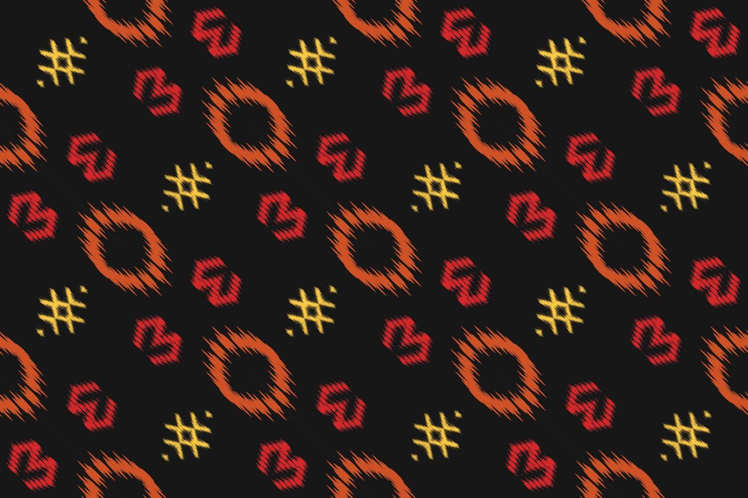 batik textil étnico ikat triángulo de patrones sin fisuras diseño vectorial digital para imprimir saree kurti borneo borde de tela símbolos de pincel muestras ropa de fiesta vector