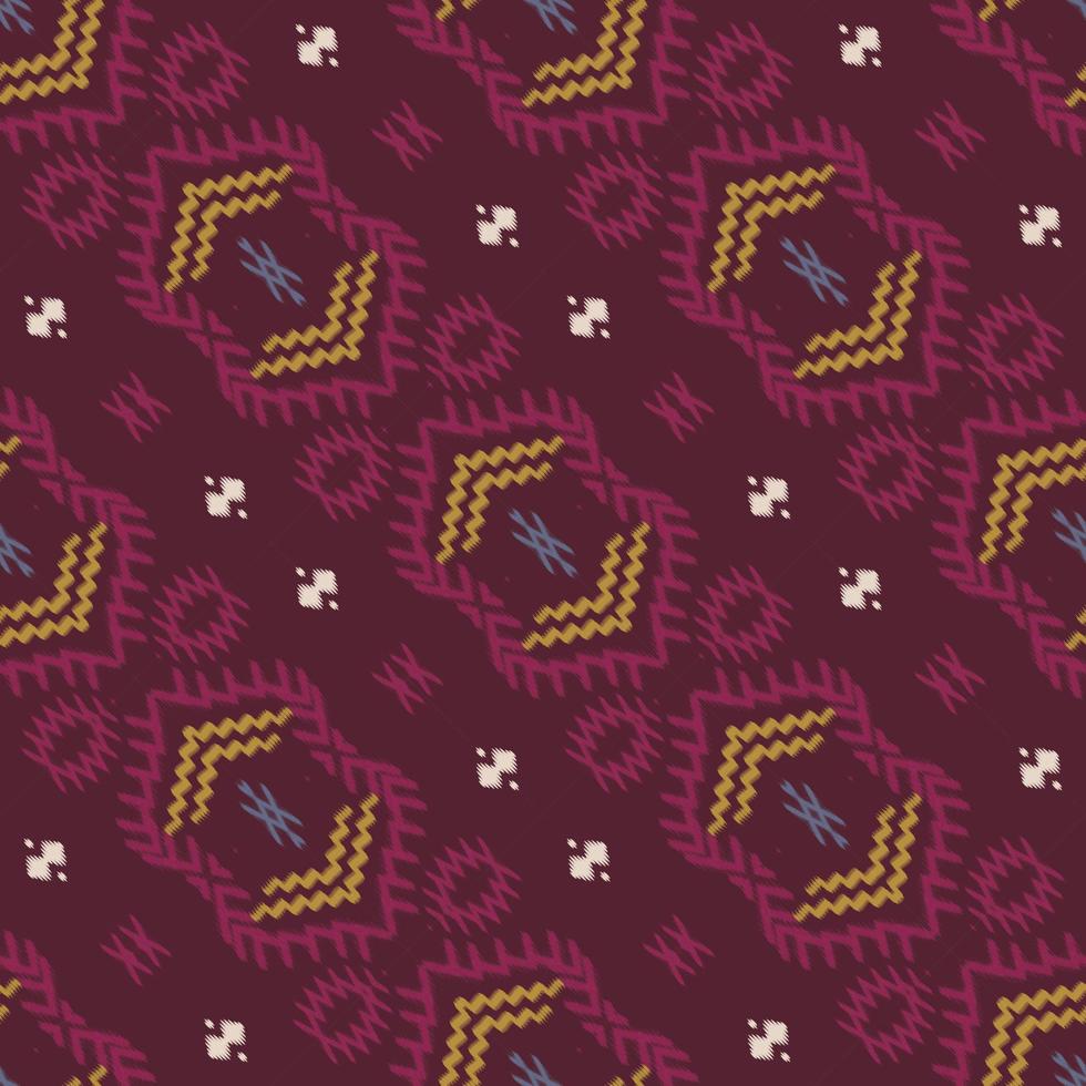 Ethnic ikat stripe batik textile seamless pattern digital vector design for Print saree Kurti Borneo Fabric border brush symbols swatches party wear