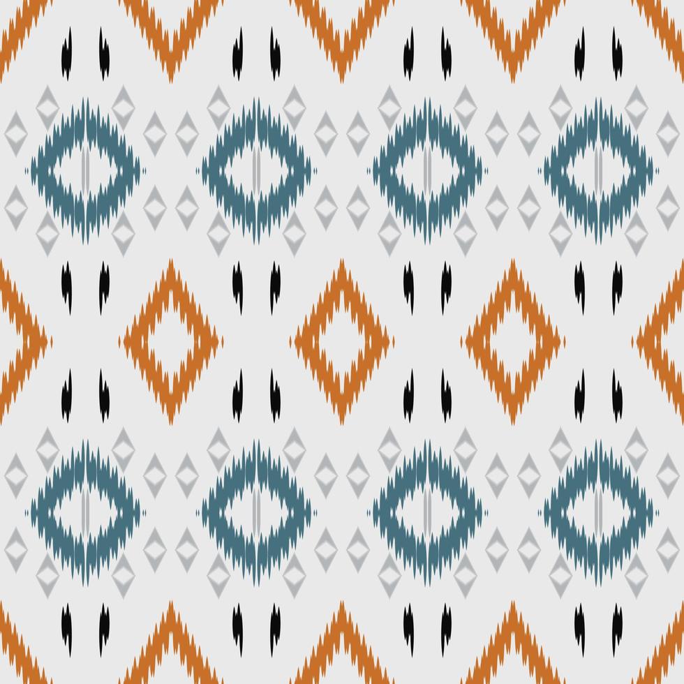 Ethnic ikat triangle batik textile seamless pattern digital vector design for Print saree Kurti Borneo Fabric border brush symbols swatches designer