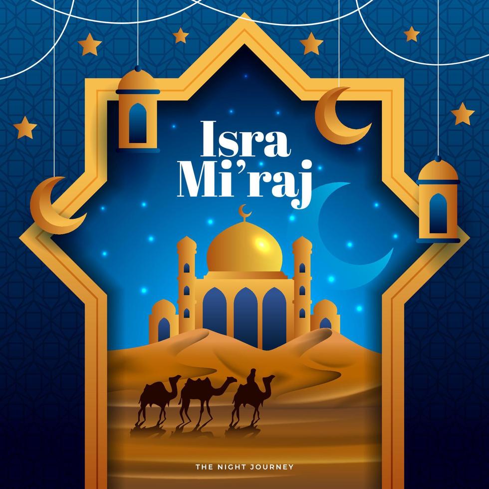 Isra Miraj Concept vector