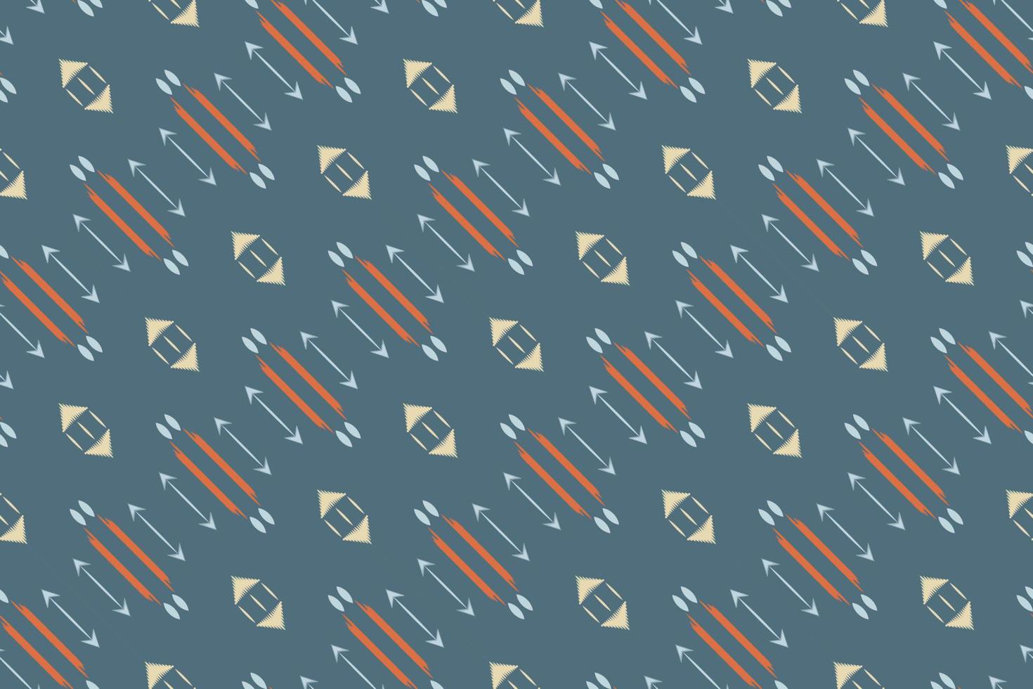 Ikat diamond tribal color Seamless Pattern. Ethnic Geometric Batik Ikkat Digital vector textile Design for Prints Fabric saree Mughal brush symbol Swaths texture Kurti Kurtis Kurtas