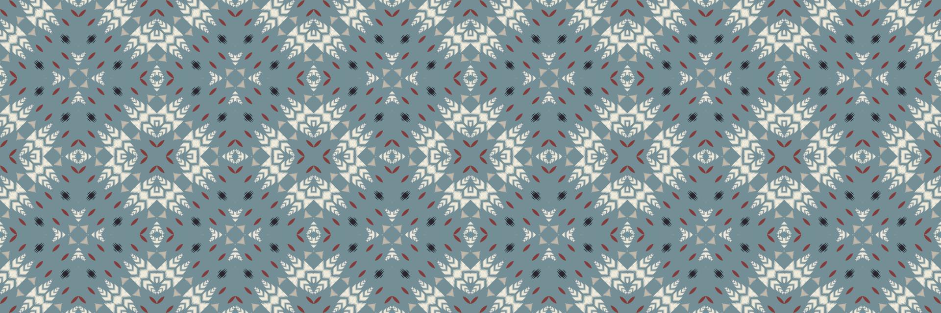 Batik Textile Ethnic ikat fabric seamless pattern digital vector design for Print saree Kurti Borneo Fabric border brush symbols swatches designer