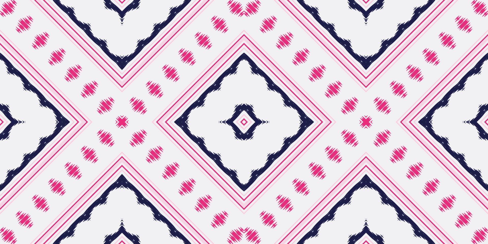 tela ikkat o ikat batik textil patrón sin costuras diseño vectorial digital para imprimir saree kurti borde de tela símbolos de pincel muestras ropa de fiesta vector