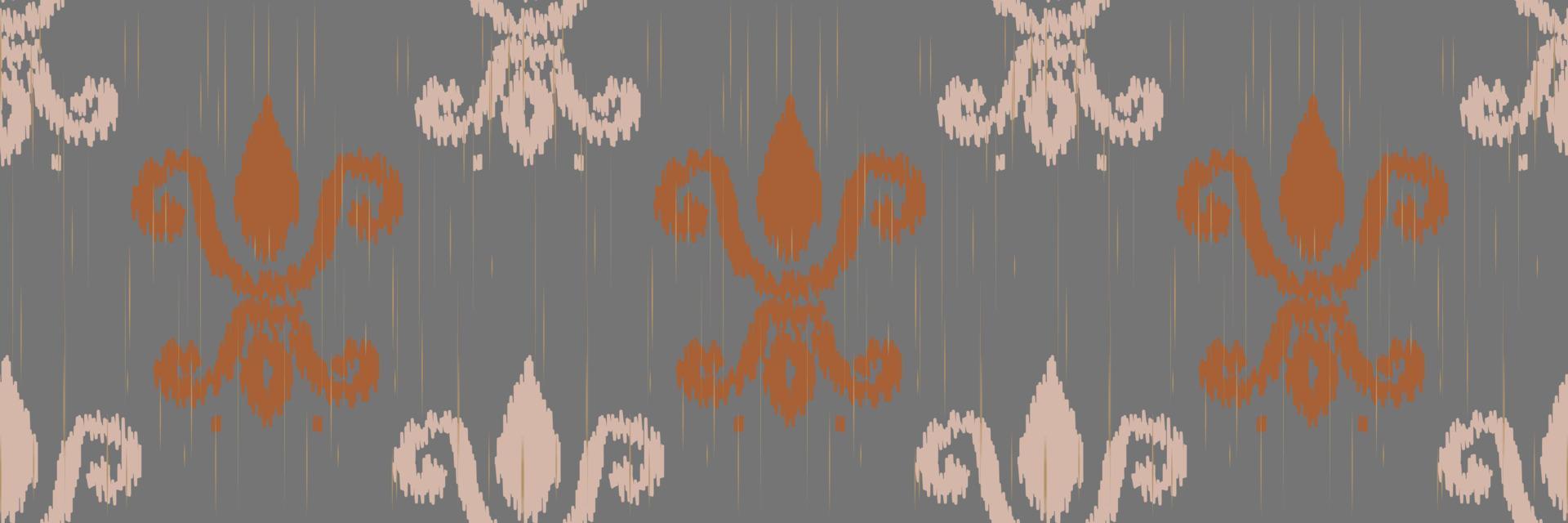 bordado escandinavo de damasco ikat, cruz tribal de patrones sin fisuras ikat, natividad étnica textil digital diseño asiático arte antiguo para estampados tela sari mughal franjas textura kurti kurtis kurtas vector