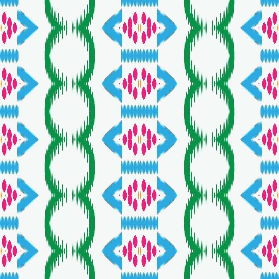 ikat chevron batik textil patrón sin costuras diseño vectorial digital para imprimir saree kurti borde de tela símbolos de pincel muestras diseñador vector