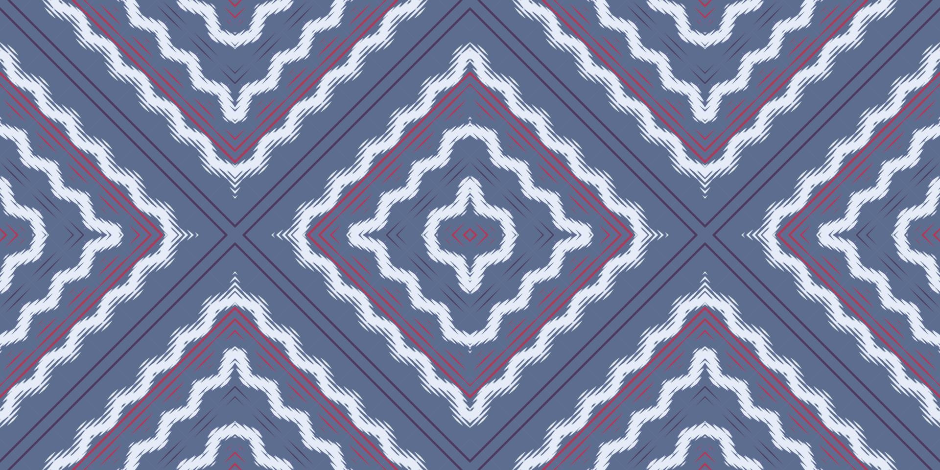 Ethnic ikat Aztec batik textile seamless pattern digital vector design for Print saree Kurti Borneo Fabric border brush symbols swatches designer