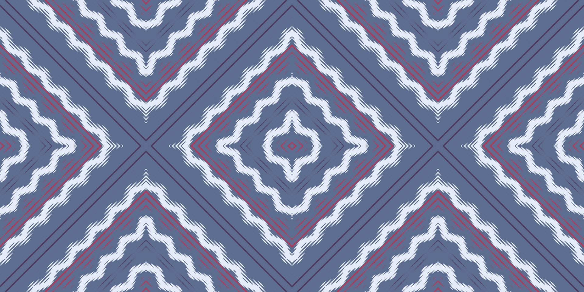 Ethnic ikat Aztec batik textile seamless pattern digital vector design for Print saree Kurti Borneo Fabric border brush symbols swatches designer