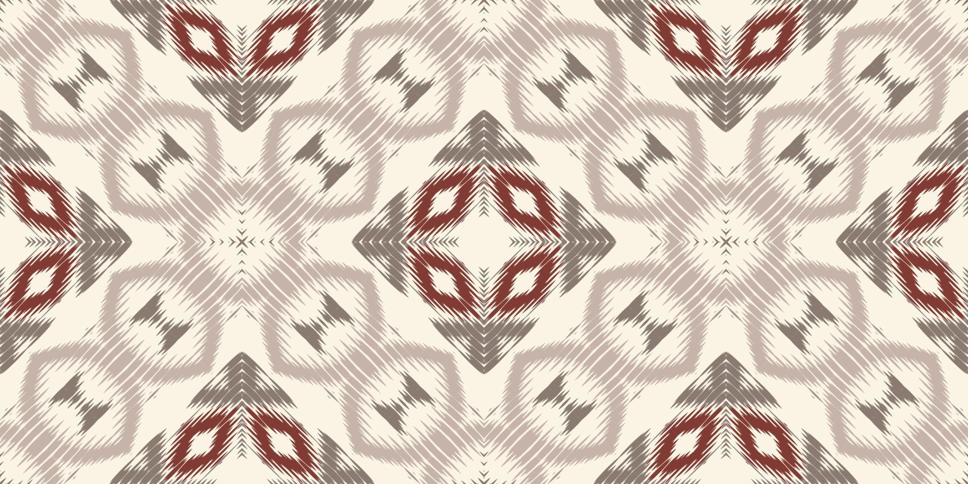 étnico ikat imprimir batik textil patrón sin costuras diseño vectorial digital para imprimir saree kurti borneo borde de tela símbolos de pincel muestras de algodón vector