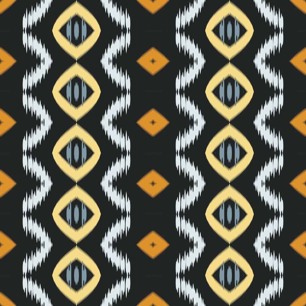 Batik Textile Ethnic ikat print seamless pattern digital vector design for Print saree Kurti Borneo Fabric border brush symbols swatches party wear