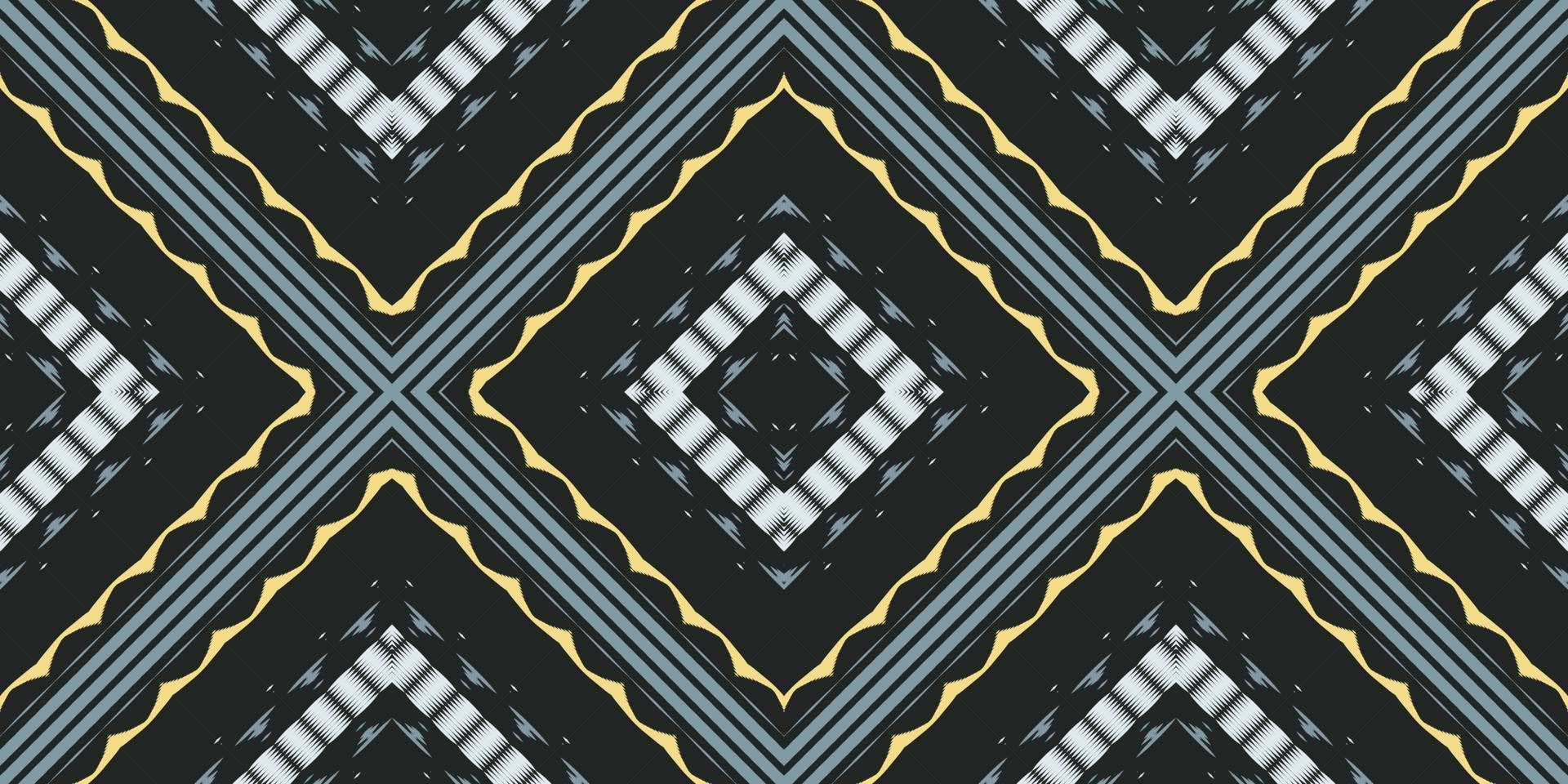 Ikkat or ikat diamond batik textile seamless pattern digital vector design for Print saree Kurti Borneo Fabric border brush symbols swatches designer