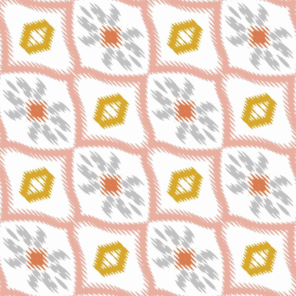 Batik Textile ikat vector seamless pattern digital vector design for Print saree Kurti Borneo Fabric border brush symbols swatches designer