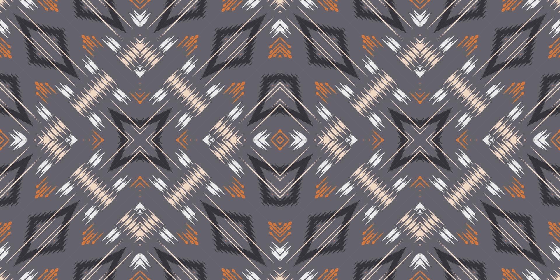 Ikat diamond tribal abstract Seamless Pattern. Ethnic Geometric Ikkat Batik Digital vector textile Design for Prints Fabric saree Mughal brush symbol Swaths texture Kurti Kurtis Kurtas