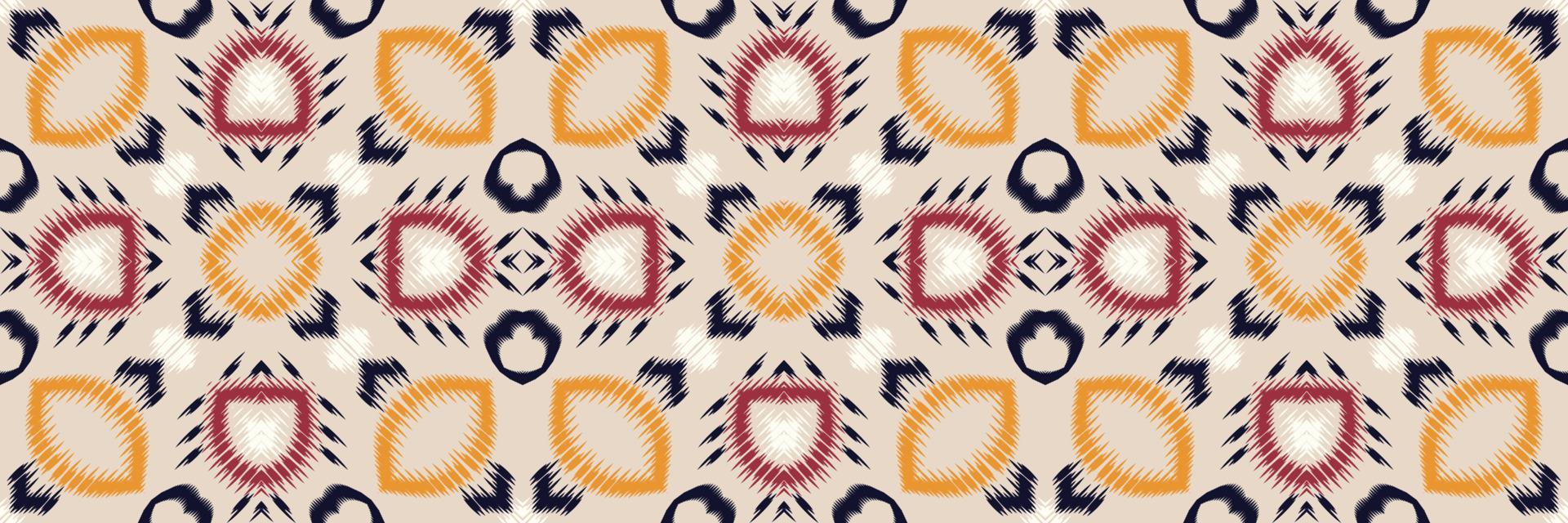 Batik Textile Ethnic ikat frame seamless pattern digital vector design for Print saree Kurti Borneo Fabric border brush symbols swatches stylish