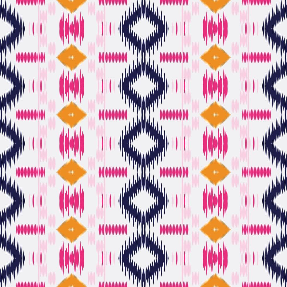 Batik Textile Ethnic ikat stripes seamless pattern digital vector design for Print saree Kurti Borneo Fabric border brush symbols swatches stylish