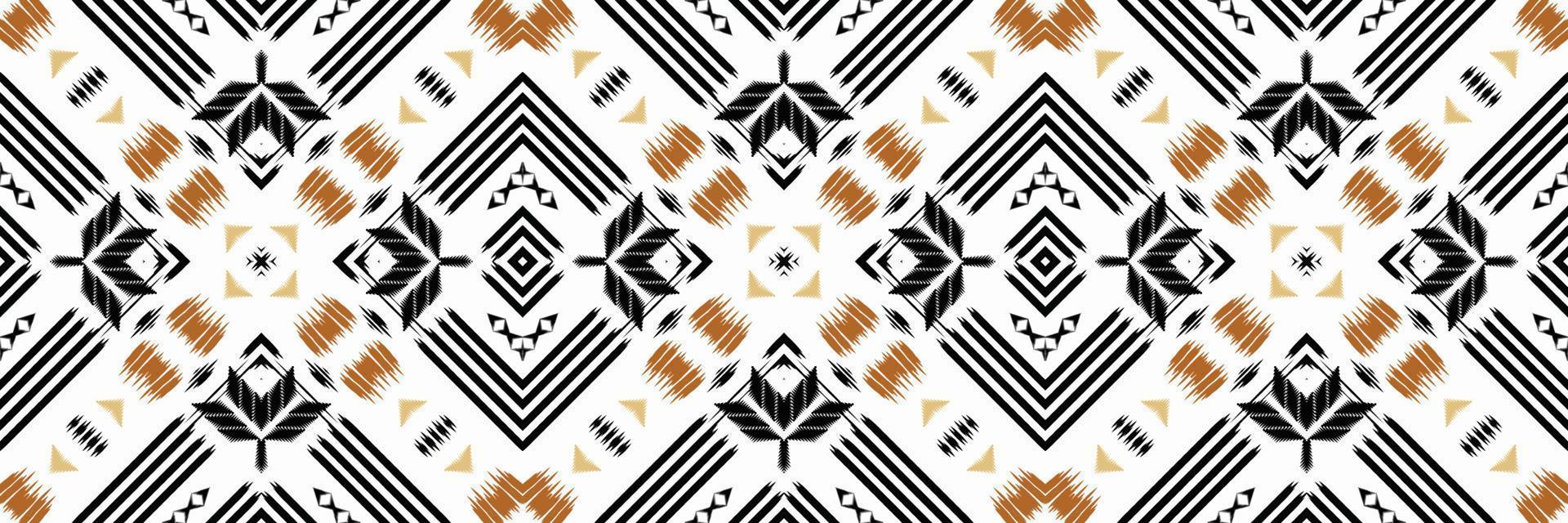 Ikat diamond batik textile seamless pattern digital vector design for Print saree Kurti Borneo Fabric border brush symbols swatches designer