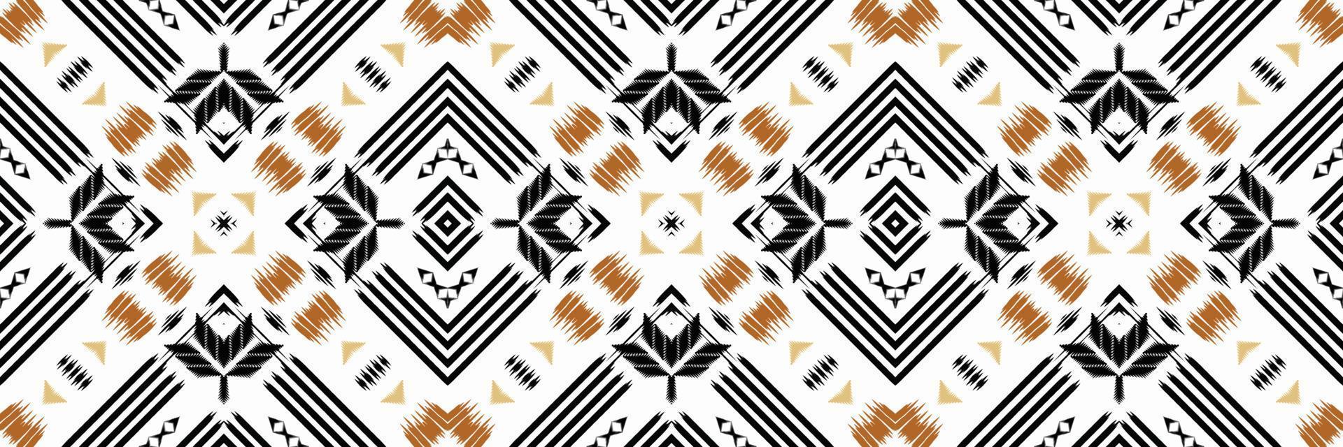 ikat diamante batik textil patrón sin costuras diseño vectorial digital para imprimir saree kurti borde de tela símbolos de pincel muestras diseñador vector